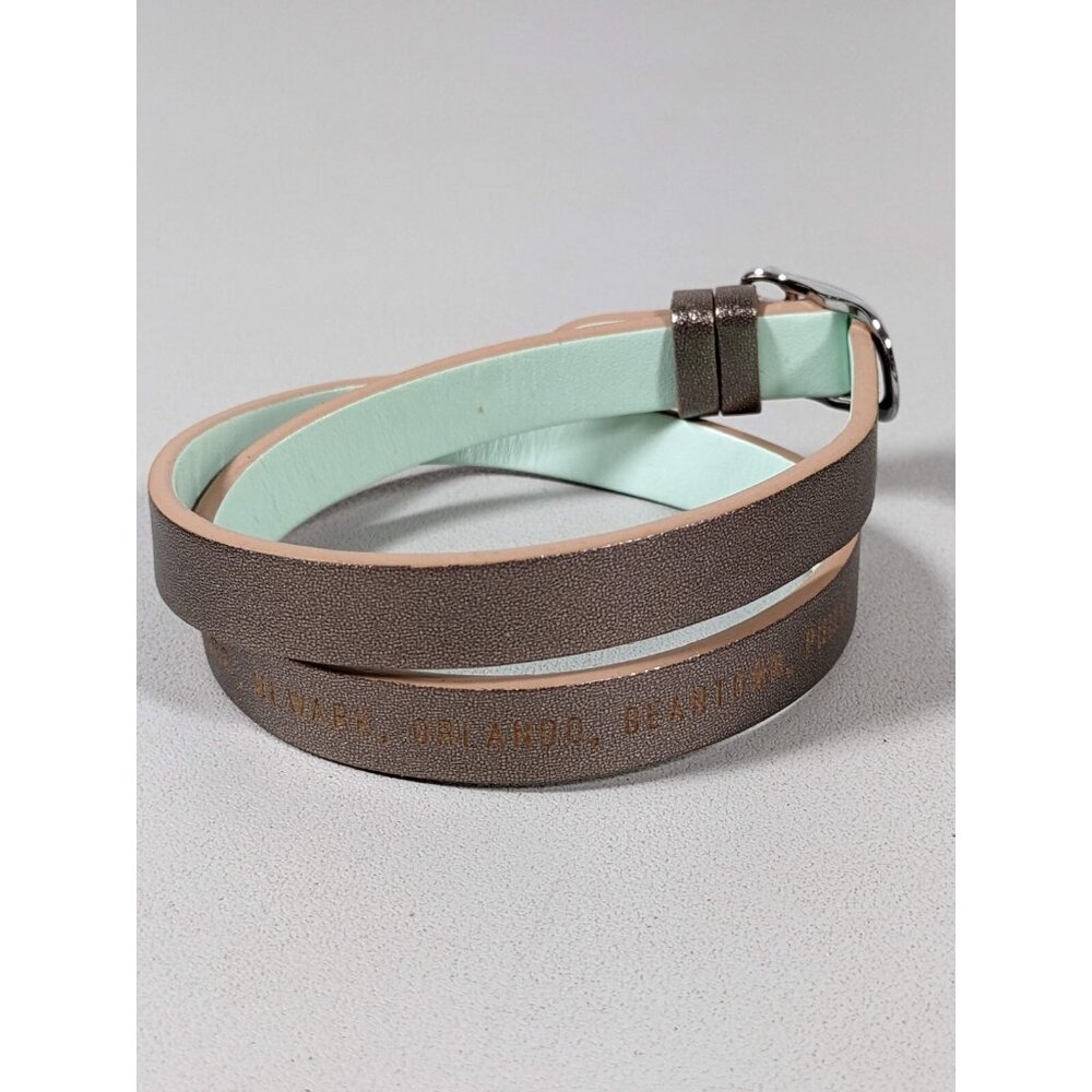 Keep Collective Bronze Tone Green Philly Orlando Beantown Wrap Bracelet 16 inche